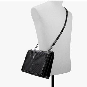 Black Quilted Chain Shoulder Bag